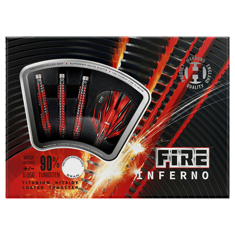 Fire Inferno Steel Tip Dart packaging by Harrows