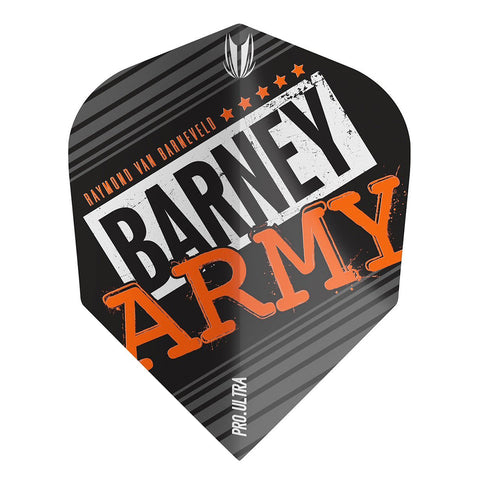 Pro Ultra Raymond van Barneveld Barney Army black dart flight no.6 shape by Target