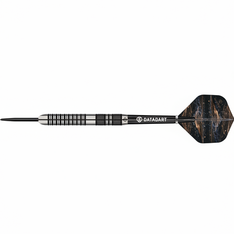 Datadart Lumos dart with a black and brown patterned head on a white background