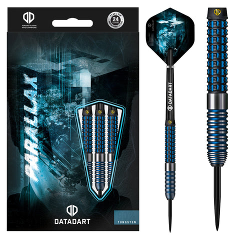 Datadart Parallax darts with packaging on a white background